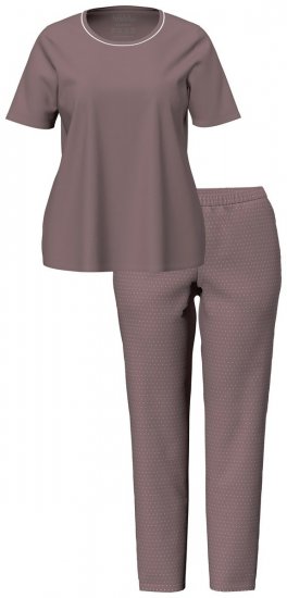 Ulla Popken 821244 Pigiama a pois Marrone - Pigiami/Loungewear - 