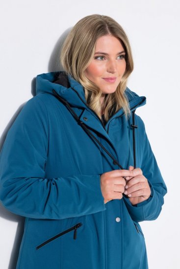 Ulla Popken 821495 Cappotto tecnico Petrolio - Cappotti - Cappotti taglie forti da donna