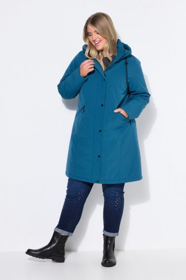 Ulla Popken 821495 Cappotto tecnico Petrolio - Cappotti - Cappotti taglie forti da donna