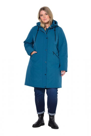 Ulla Popken 821495 Cappotto tecnico Petrolio - Cappotti - Cappotti taglie forti da donna