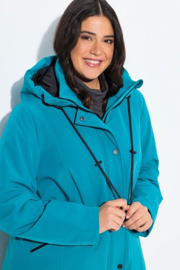 Ulla Popken 821495 Cappotto tecnico Turchese - Cappotti - Cappotti taglie forti da donna