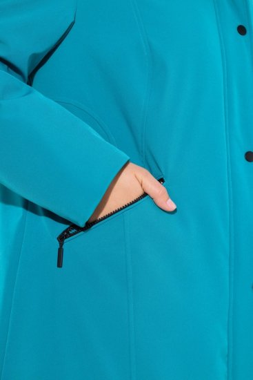 Ulla Popken 821495 Cappotto tecnico Turchese - Cappotti - Cappotti taglie forti da donna