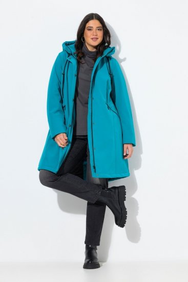 Ulla Popken 821495 Cappotto tecnico Turchese - Cappotti - Cappotti taglie forti da donna