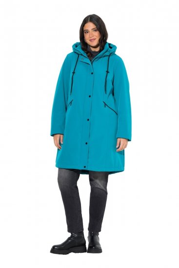 Ulla Popken 821495 Cappotto tecnico Turchese - Cappotti - Cappotti taglie forti da donna