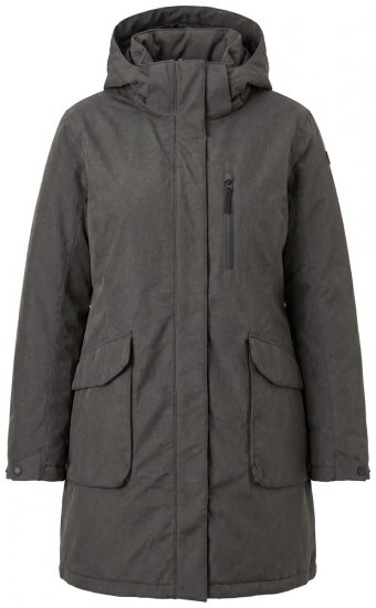 Ulla Popken 821737 Parka imbottito HYPRAR con cappuccio Grigio scuro melange - Giacche - Giacche taglie forti da donna