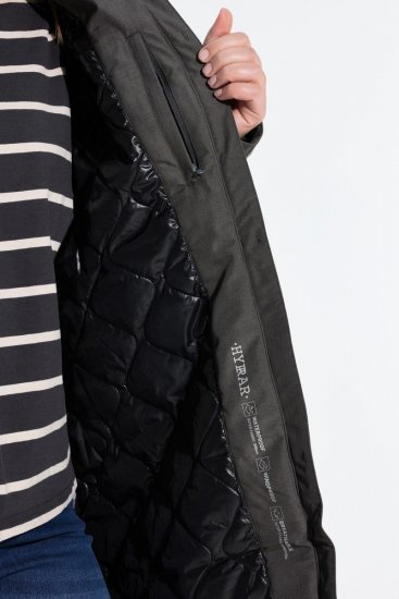 Ulla Popken 821737 Parka imbottito HYPRAR con cappuccio Grigio scuro melange - Giacche - Giacche taglie forti da donna