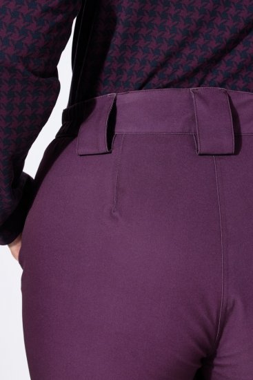 Ulla Popken 822018 Pantaloni tecnici impermeabili foderati in pile Prugna - Abbigliamento antipioggia - 