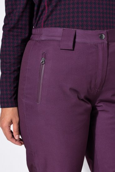 Ulla Popken 822018 Pantaloni tecnici impermeabili foderati in pile Prugna - Abbigliamento antipioggia - 