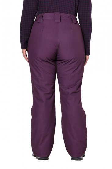 Ulla Popken 822018 Pantaloni tecnici impermeabili foderati in pile Prugna - Abbigliamento antipioggia - 