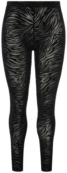 Ulla Popken 822286 Collant senza piede animalier Nero - Collant & calzini - 