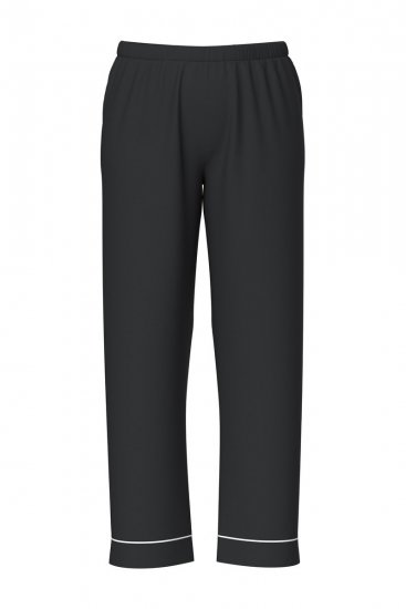 Ulla Popken 823030 Pigiama con collo a camicia Nero - Pigiami/Loungewear - 