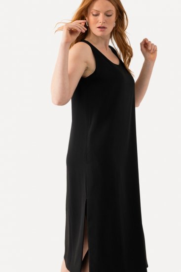 Ulla Popken 823276 Abito senza maniche Nero - Vestiti maxi - Abiti maxi taglie forti