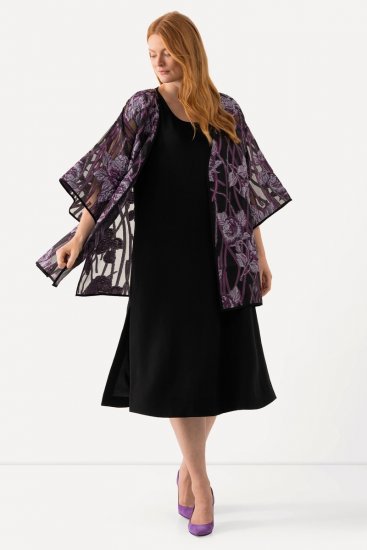 Ulla Popken 823276 Abito senza maniche Nero - Vestiti maxi - Abiti maxi taglie forti