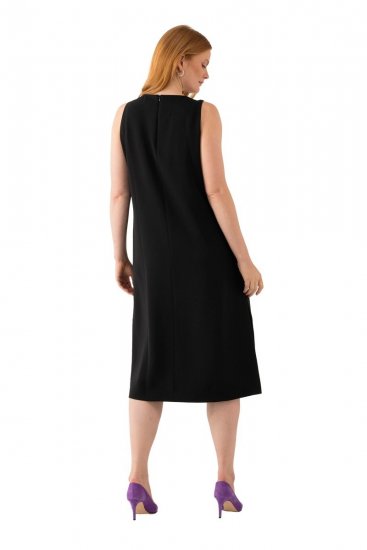Ulla Popken 823276 Abito senza maniche Nero - Vestiti maxi - Abiti maxi taglie forti