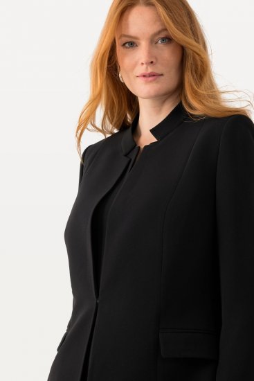 Ulla Popken 823318 Blazer con collo alto Nero - Blazer - Blazer Taglie Forti da Donna