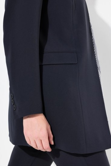 Ulla Popken 823318 Blazer con collo alto Blu scuro - Blazer - Blazer Taglie Forti da Donna