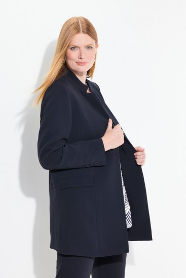 Ulla Popken 823318 Blazer con collo alto Blu scuro - Blazer - Blazer Taglie Forti da Donna