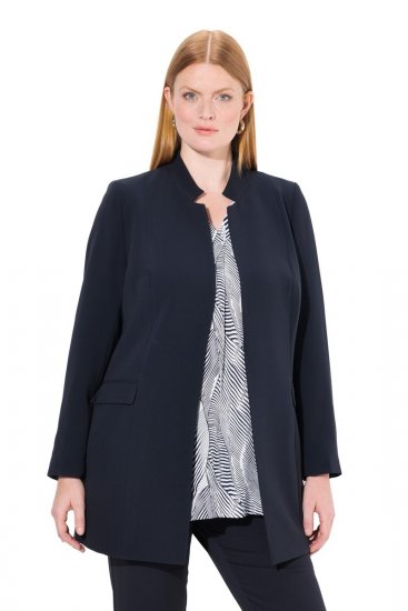Ulla Popken 823318 Blazer con collo alto Blu scuro - Blazer - Blazer Taglie Forti da Donna