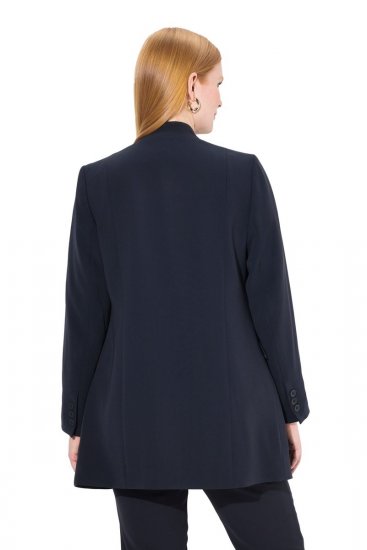 Ulla Popken 823318 Blazer con collo alto Blu scuro - Blazer - Blazer Taglie Forti da Donna