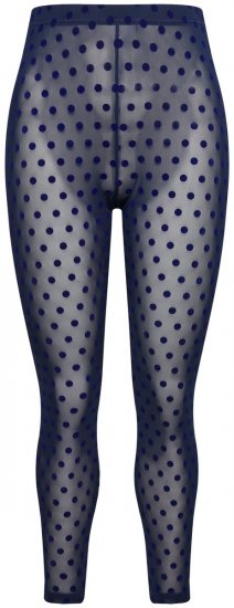 Ulla Popken 823383 Collant senza piede a pois Blu scuro - Collant & calzini - 