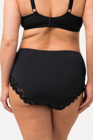 Ulla Popken 824106 Slip con pizzo confezione da 2 Nero - Slip - 