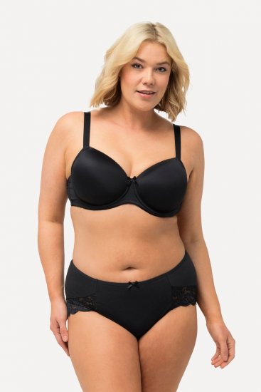 Ulla Popken 824106 Slip con pizzo confezione da 2 Nero - Slip - 