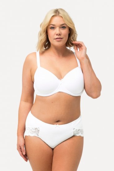 Ulla Popken 824106 Culotte con pizzo confezione da 2 Bianco - Slip - 