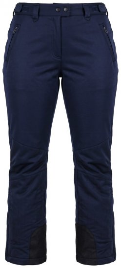 Ulla Popken 824297 Pantaloni softshell con ghetta paraneve Blu scuro - Abbigliamento sci - 