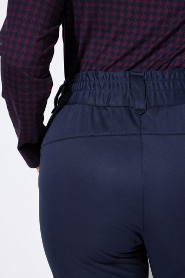 Ulla Popken 824297 Pantaloni softshell con ghetta paraneve Blu scuro - Abbigliamento sci - 