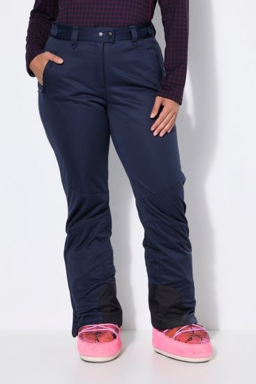 Ulla Popken 824297 Pantaloni softshell con ghetta paraneve Blu scuro - Abbigliamento sci - 