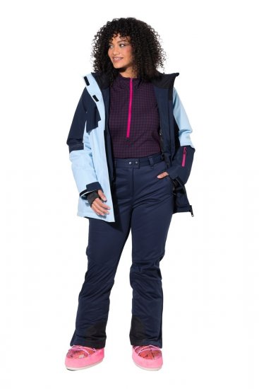 Ulla Popken 824297 Pantaloni softshell con ghetta paraneve Blu scuro - Abbigliamento sci - 