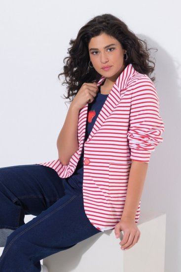 Ulla Popken 824355 Blazer in jersey Corallo - Blazer - Blazer Taglie Forti da Donna