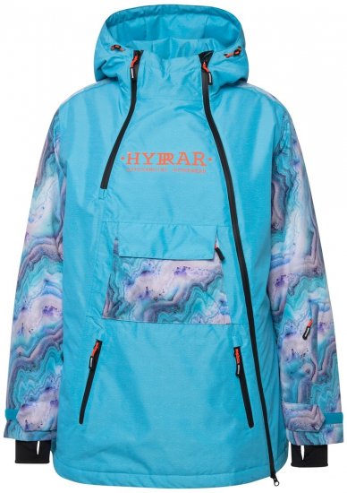 Ulla Popken 824429 Giacca da sci marmorizzata a tripla funzione Blu - Abbigliamento sci - 