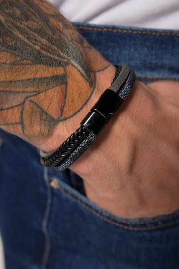 JP1880 824904 Bracciale extra lungo Nero - Gioielli - 