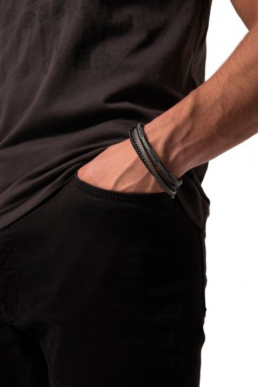 JP1880 824904 Bracciale extra lungo Nero - Gioielli - 