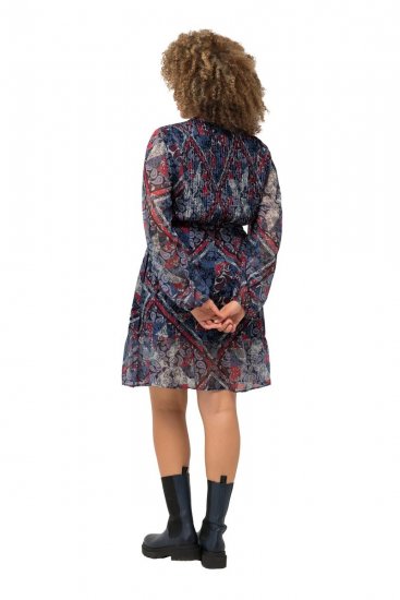 Ulla Popken 824976 Abito fantasia Blu scuro - Vestiti midi - Abiti midi taglie comode