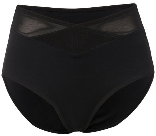 Ulla Popken 825676 Slip modellante a vita alta Nero - Intimo modellante - 