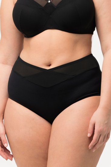 Ulla Popken 825676 Slip modellante a vita alta Nero - Intimo modellante - 