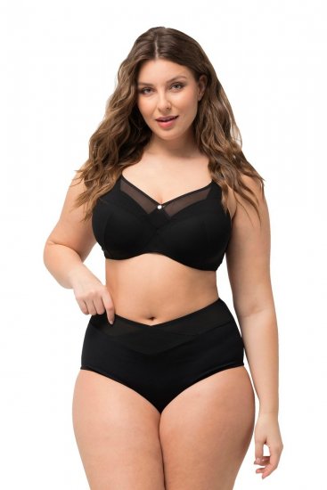 Ulla Popken 825676 Slip modellante a vita alta Nero - Intimo modellante - 