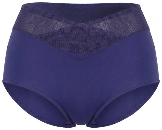 Ulla Popken 825676 Slip modellante a vita alta Blu reale - Intimo modellante - 