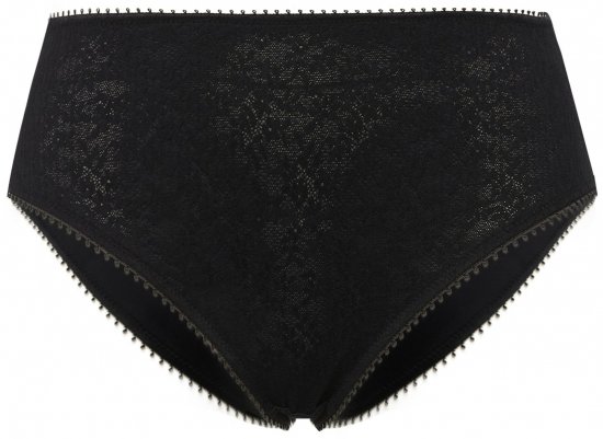 Ulla Popken 825790 Slip a fiori con pizzo Nero - Slip - 