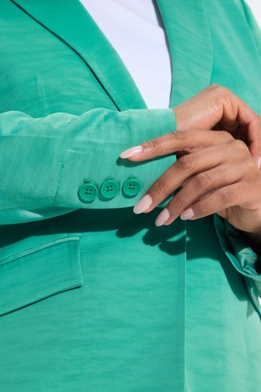 Ulla Popken 826161 Blazer strutturato Verde - Blazer - Blazer Taglie Forti da Donna