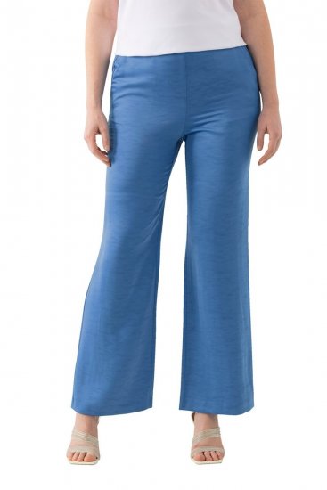 Ulla Popken 826163 Pantaloni da completo larghi Blu denim - Pantaloni in tessuto - Pantaloni ampi taglie forti donna