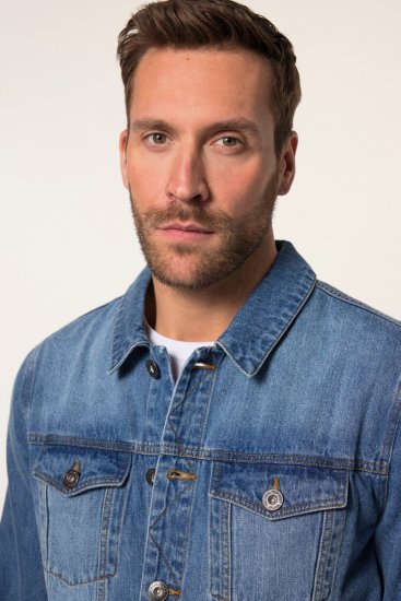 JP1880 826234 Giacca di jeans con taschini Blu denim - Giubbotti - Giubbotti Uomo Taglie Forti