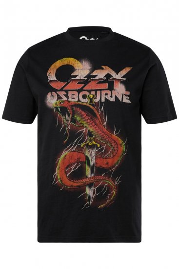 JP1880 Ozzy Osbourne Graphic Band T-Shirt Black - Magliette - Magliette Uomo Taglie Forti