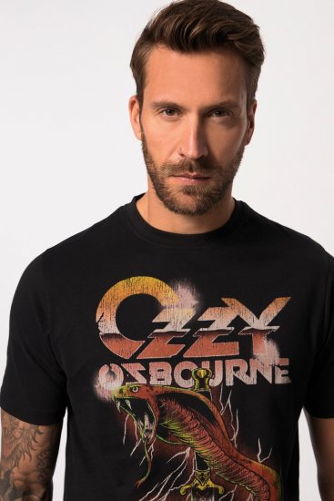 JP1880 Ozzy Osbourne Graphic Band T-Shirt Black - Magliette - Magliette Uomo Taglie Forti