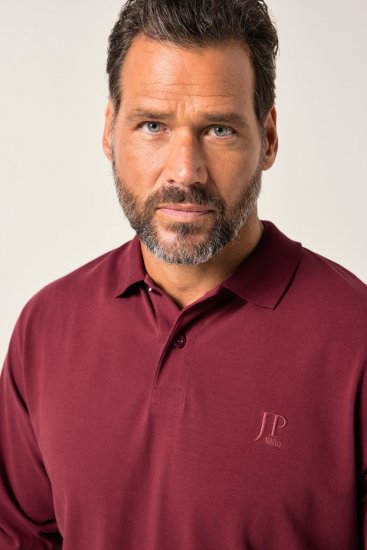 JP1880 Polo Shirt Pique Long Sleeve Red - Polo - Polo Uomo Taglie Forti