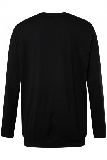 JP1880 827128 T-shirt a maniche lunghe con vestibilità pancia Nero - Magliette - Magliette Uomo Taglie Forti