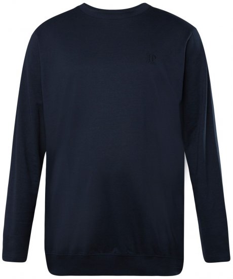 JP1880 827128 T-shirt a maniche lunghe con vestibilità pancia Blu scuro - Magliette - Magliette Uomo Taglie Forti
