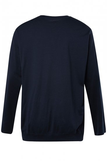 JP1880 827128 T-shirt a maniche lunghe con vestibilità pancia Blu scuro - Magliette - Magliette Uomo Taglie Forti
